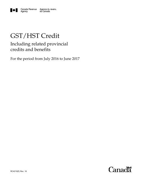 GST/HST Credit