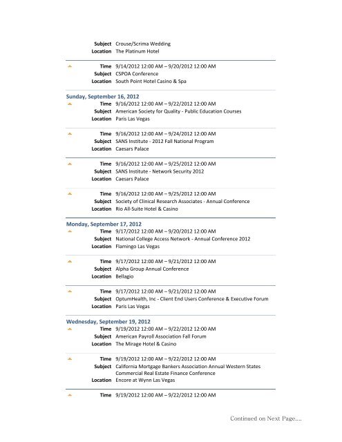 Subject Location Time Sub