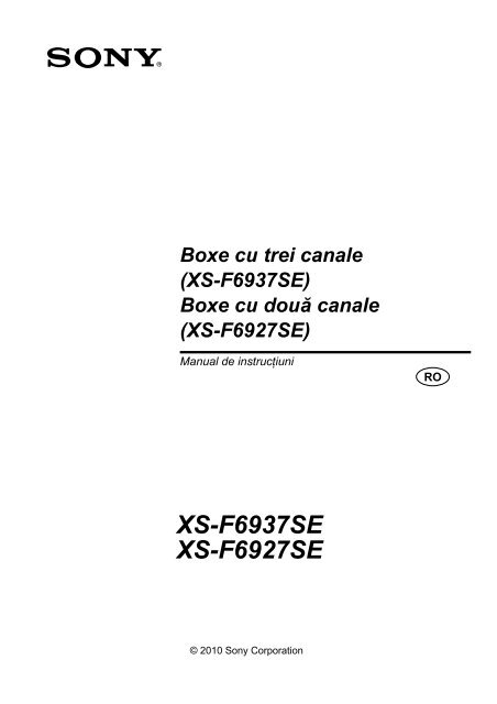 Sony XS-F6927 - XS-F6927 Istruzioni per l'uso Rumeno
