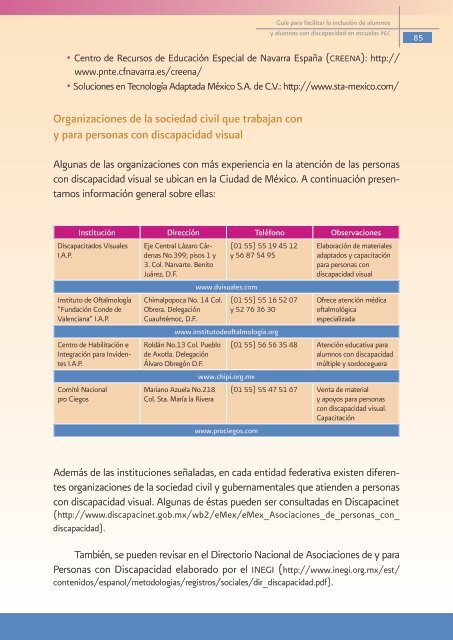 Guía para facilitar la inclusión de alumnos y alumnas con  discapacidad