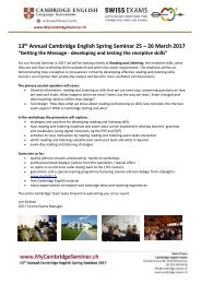 Cambridge English Spring Seminar 2017_Programme