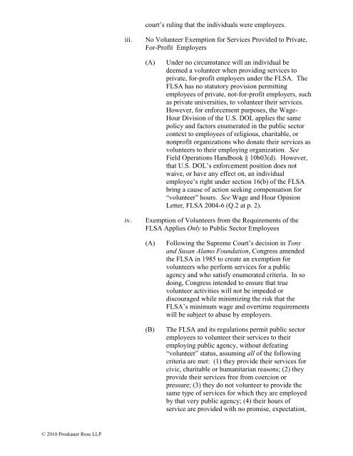 Misclassification of Workers - Proskauer Rose LLP