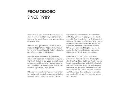 Werbetextilien Promodoro
