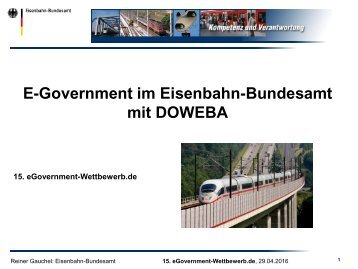 E-Government im Eisenbahn-Bundesamt mit DOWEBA