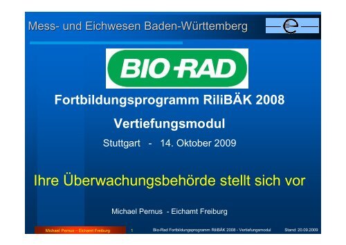 Fortbildungsprogramm RiliBÄK 2008 Vertiefungsmodul - QCNet