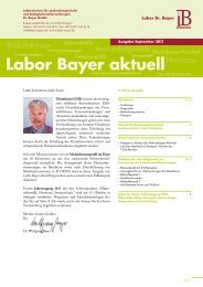 Labor Bayer aktuell