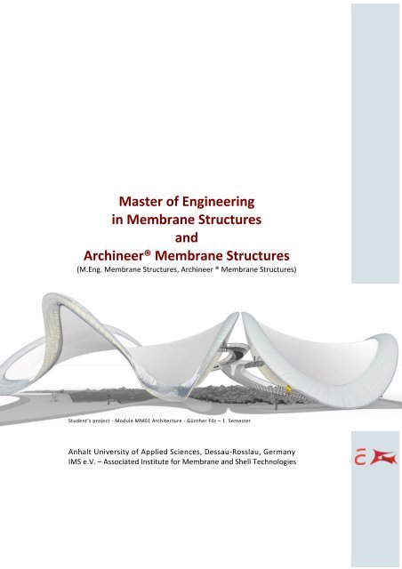 Master of Engineering in Membrane Structures and Archineer ...
