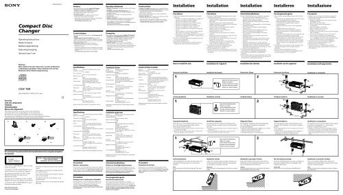 Sony CDX-T69 - CDX-T69 Istruzioni per l'uso