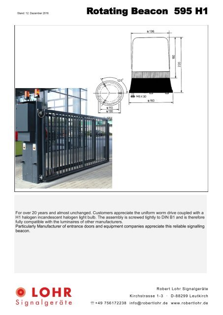 Lohr Signalgeräte Airport Products_2017_English