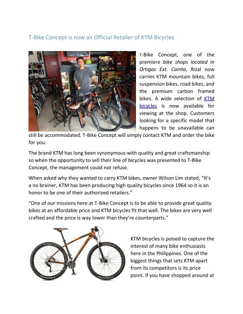 bicycle retailers