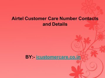 Airtel Customer Care Number For Other Users Airtel Customer Care Number For Other Users