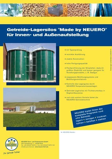 Getreide-Lagersilos "Made by NEUERO" für Innen ... - NEUERO Farm