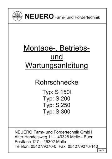 Montage-, Betriebs- und Wartungsanleitung - NEUERO Farm