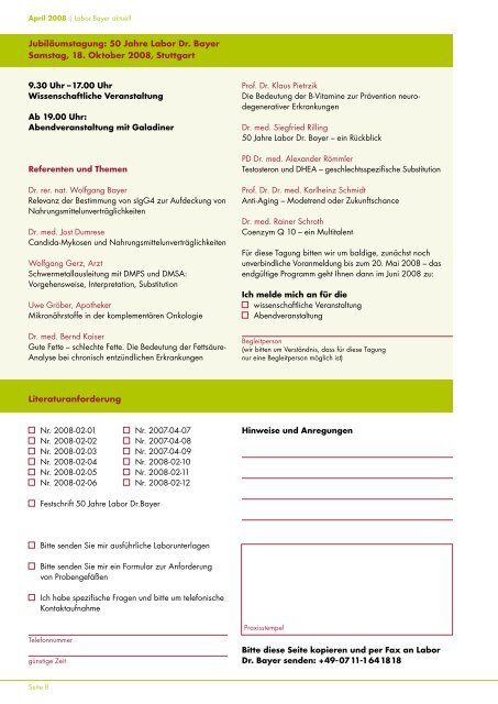 Labor Bayer aktuell – Ausgabe April 2008 (PDF)