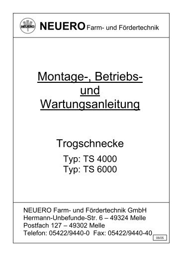 Montage-, Betriebs- und Wartungsanleitung - NEUERO Farm