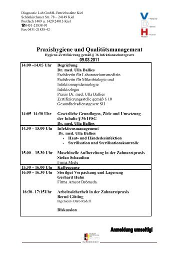 Praxishygiene und Qualitätsmanagement - Dr. Staber