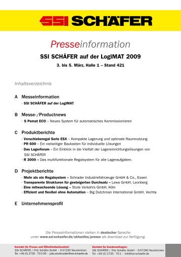 Presseinformation - SSI Schäfer