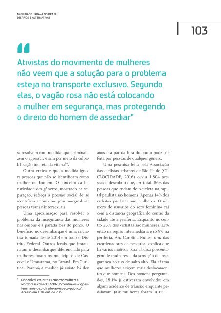 MOBILIDADE URBANA NO BRASIL