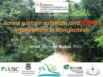 Forest carbon estimate and REDD+ implications in Bangladesh