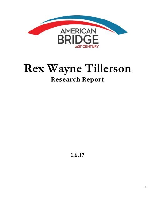 Rex Wayne Tillerson