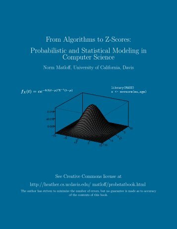Probabilistic and Statistical Modeling in Computer Science