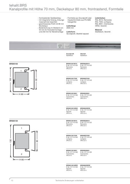 Das neue Brüstungskanalsystem Stahlblech tehalit.BRS