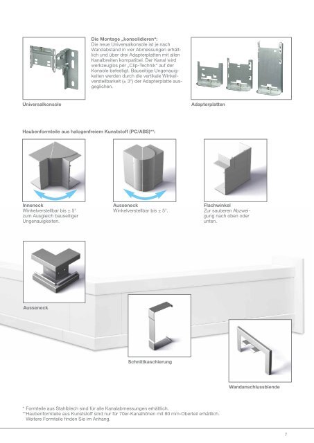 Das neue Brüstungskanalsystem Stahlblech tehalit.BRS