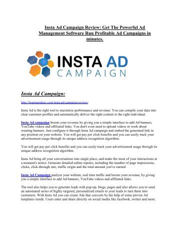 Insta Ad Campaign Review-$24,700 BONUS & DISCOUNT 