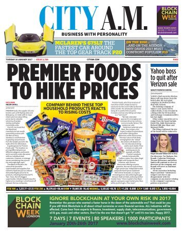 PREMIER FOODS TO HIKE PRICES