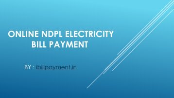 Online pay NDPL Electricity Bill Payment