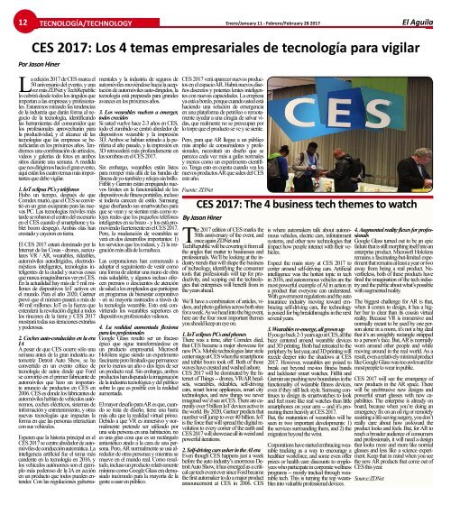 El Aguila Magazine – January 11, 2017