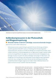 Kolbenkompressoren in der Photovoltaik und ... - Neuman & Esser