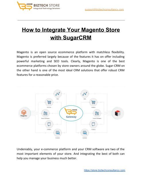 Integrating Magento Store with SugarCRM