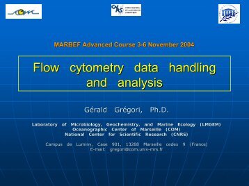 Data handling and analysis - MarBEF