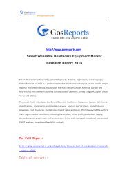 Smart Wearable Healthcare Equipment Market Research Report 2016