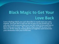 Black Magic to Get Your Love Back