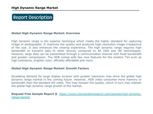 High Dynamic Range Market, 2016–2024