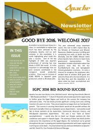 Apache Egypt Newsletter
