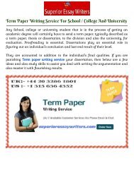 Term Paper Writing Service For School/College And University – Superior Essay Writers