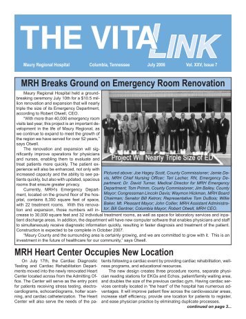 MRH VitaLink July Final.indd - Maury Regional Healthcare System