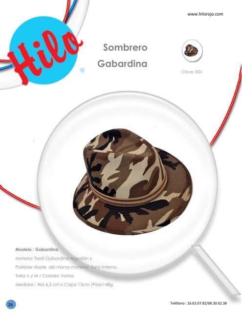 Catalogo de Sombreros 2017