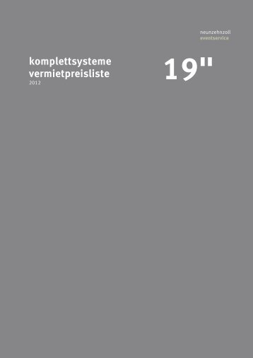 19" komplettsysteme vermietpreisliste - neunzehnzoll eventservice