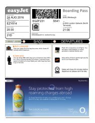 easyjet Boarding pass