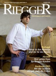 Weinmagazin und Preisliste - Weinkeller Riegger AG