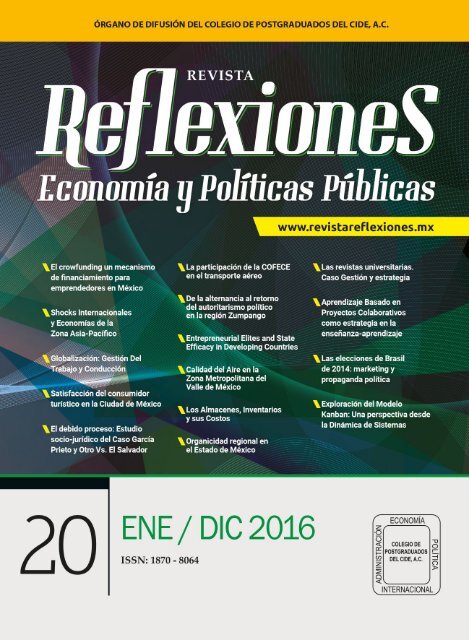 Revista Reflexiones Economia Y Politicas Publicas Enero Diciembre 2016