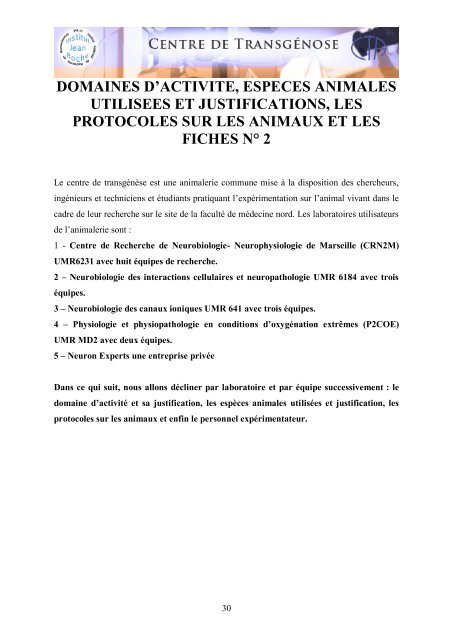 Neurophysiologie de Marseille (CRN2M) UMR6231 Equipe 2