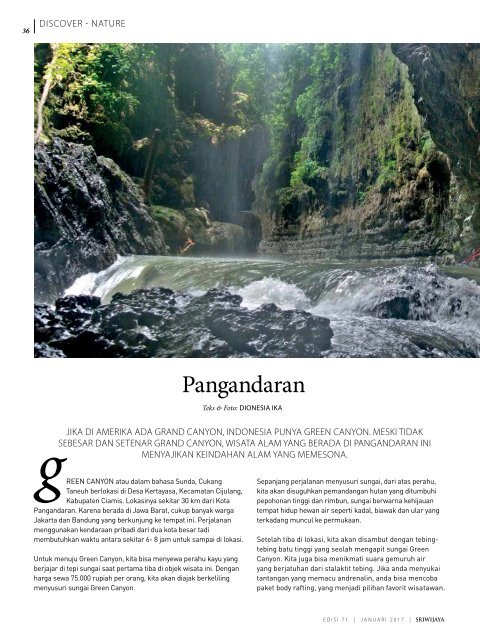 Sriwijaya Magazine Januari 2017