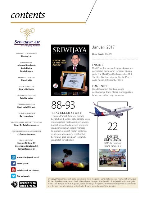 Sriwijaya Magazine Januari 2017