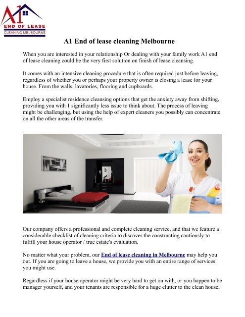 End of Lease Cleaning Melbourne