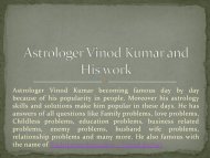 Astrologer Vinod Kumar and His work